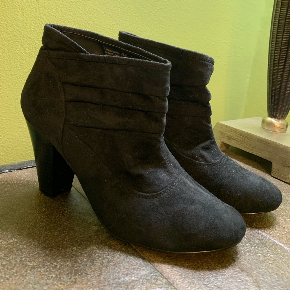 Studio Works black suede ankle boots